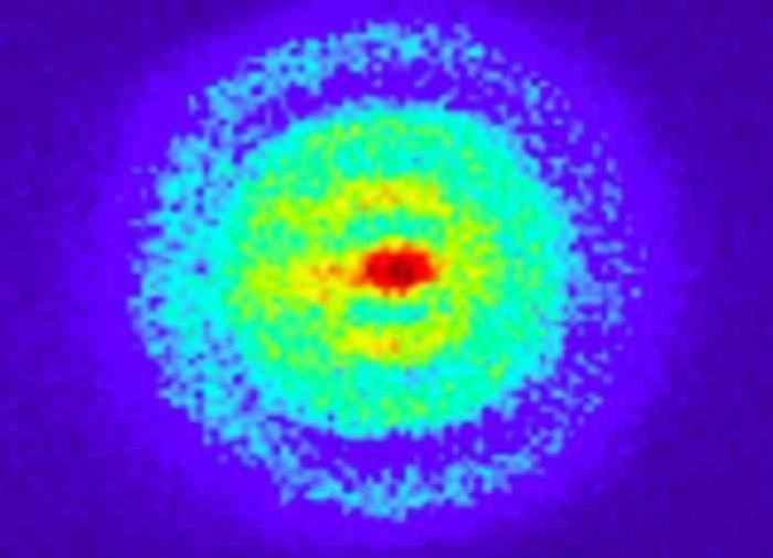 Απεικόνιση των κυματομορφών των ηλεκτρονίων σε άτομα υδρογόνου: Οι κόκκινες περιοχές αντιστοιχούν σε μεγαλύτερες πυκνότητες ηλεκτρονίων